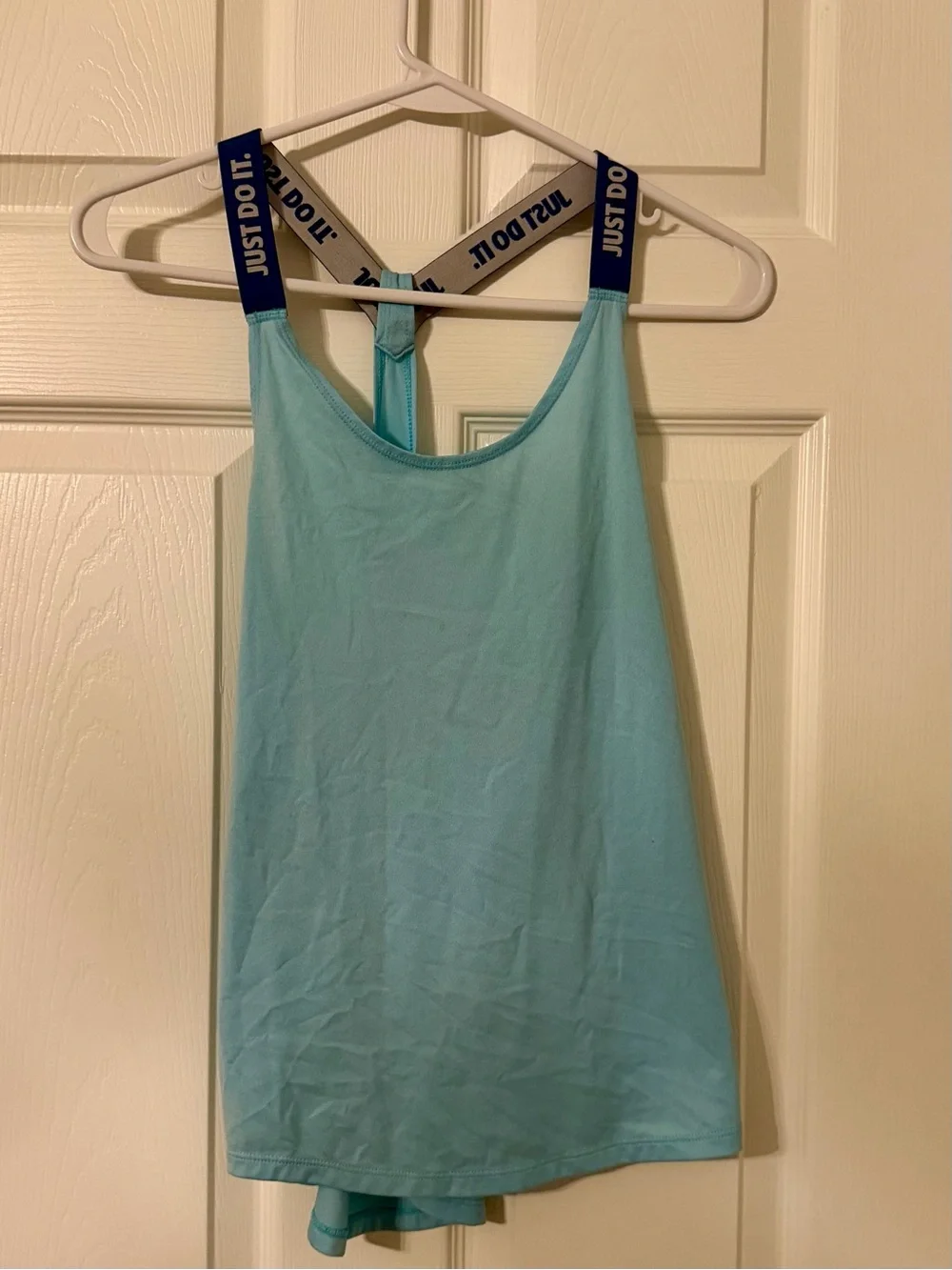 Nike Aqua Tank with Navy Branded Straps
